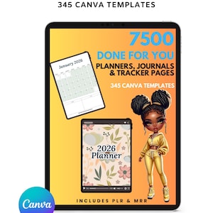 7500+ PLR Planner Bundle | 345 Canva Templates | MRR Digital Product (2025-2026)