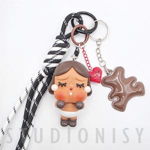 StudioNisy Popmart Blindbox Authentic Figure keychain with beaded chain | phone or bag charm | Crybaby | Twinkle Twinkle | Dimoo