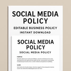 Professional Social Media Policy Template – For Employees, Contractors & Teams