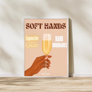 Soft Hands Hard Boundaries Poster – Feminine Luxury Wall Art printable Digital Download