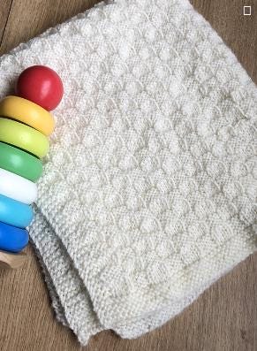 Beginner Baby Blanket Knitting Pattern, Textured Cable Knit, PDF in ...