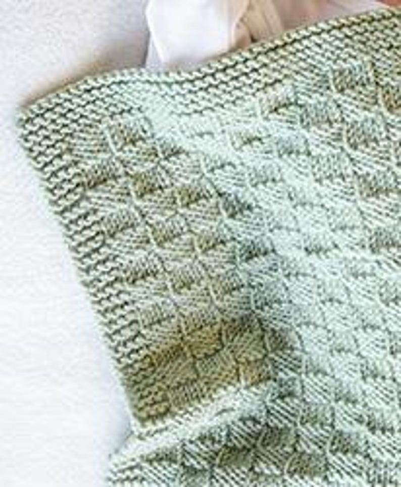 Beginner Baby Blanket Knitting Pattern, Textured Cable Knit, PDF in ...