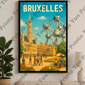 Poster A4 / Manifesto "Bruxelles – Tra eredità classica e modernità europea"