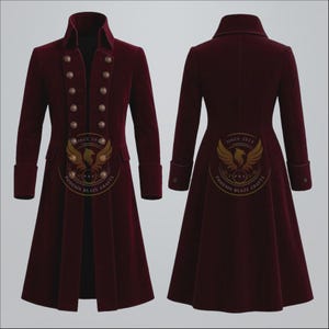 Giacca Da Uomo Medievale Manica Lunga Vittoriano Smoking Uniforme