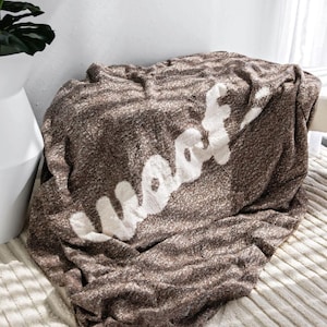 Waterproof Pet Splash Blanket &quot;Woof&quot; Dog Blanket