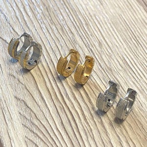 Handmade Titanium Hoop Earrings, Everyday Hoops, Dainty Hoop Earrings, Chic Earrings, Hypoallergenic, Propeller Earrings, 9mm