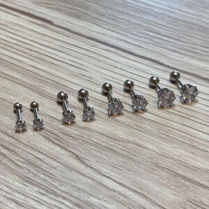 Handmade Titanium Silver Stud Earrings, Everyday Studs, Dainty Stud Earrings, Hypoallergenic, Screwback Earrings, 3mm, 4mm, 5mm, 6mm