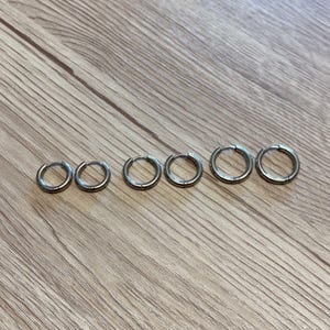 Handmade Titanium Silver Hoop Earrings, Everyday Hoops, Dainty Hoop Earrings, Chic Earrings, Hypoallergenic, 10mm, 12mm, 15mm