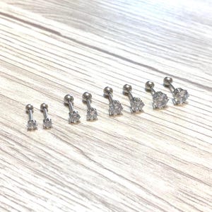 Handmade Titanium Silver Stud Earrings, Everyday Studs, Dainty Stud Earrings, Hypoallergenic, Screwback Earrings, 3mm, 4mm, 5mm, 6mm