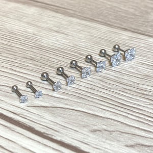 Handmade Titanium Silver Stud Earrings, Everyday Studs, Dainty Stud Earrings, Hypoallergenic, Screwback Earrings, 3mm, 4mm, 5mm, 6mm