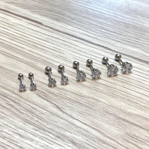 Handmade Titanium Silver Stud Earrings, Everyday Studs, Dainty Stud Earrings, Hypoallergenic, Screwback Earrings, 3mm, 4mm, 5mm, 6mm