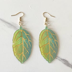 Handmade Titanium Gold Hoop Earrings, Everyday Hoops, Dainty Hoop Earrings, Chic Earrings, Hypoallergenic, Leaf Earrings