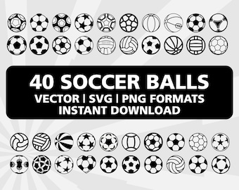 Soccer Ball SVG Bundle: 40 Premium designs