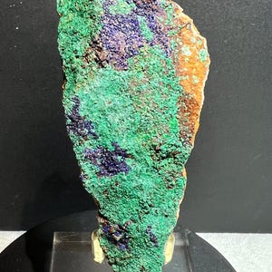 Azurite on malachite