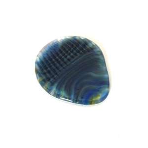 Original Glass Guitar Pick with Built In Grip. Super Saturated Blue