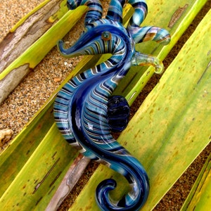 Ocean Colors Glass Seahorse for Window Hanging