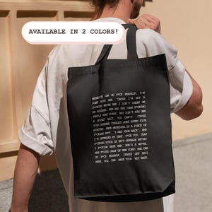 Lisa (RHOSLC) / &quot;Hot Mic Moment&quot; / Borsa tote in tela di cotone nera o naturale, ispirata a The Real Housewives of Salt Lake City di Bravo