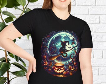 Samhain Cat T-Shirt, Halloween Tee, Samhain Shirt, Black Cat Clothing, Pagan Gift, Spiritual Apparel