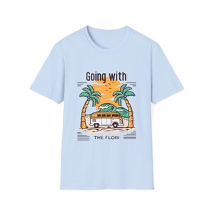 Going With the Flow Unisex Softstyle T-Shirt | Relaxed Summer Vibes, Gift for Travelers, Casual Wear, Vacation Style, Beach Life