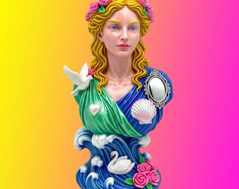 Aphrodite Bust 3D Model: Greek Goddess STL File (Digital Download)