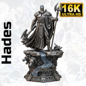 Hades 3D Model STL OBJ GLB – Greek Underworld God – Hyper-Detailed Mythological Figure for 3D Printing & Resin Cast