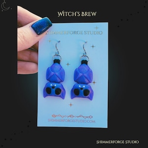 Bat Halloween Dangle Earrings Spooky Jewelry Lightweight 3D Printed Bat Bobble Dangles