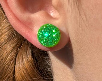 Pendientes de neón / Colección Moonlight Neon / Elige forma y color / Pendientes de resina coloridos / Pendientes llamativos y bonitos / Club de chicas raras