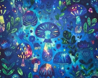 Alfombrilla de ratón con diseño de seta galáctica: decoración cósmica para el escritorio / alfombrilla de ratón con estética femenina original / accesorio celestial para oficina y videojuegos.