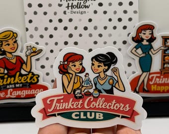 Paquete de pegatinas coleccionables, paquete de 3 pegatinas de vinilo, pegatinas con estética retro para chicas, pegatinas coleccionables bonitas, paquete de pegatinas para diario, regalo.