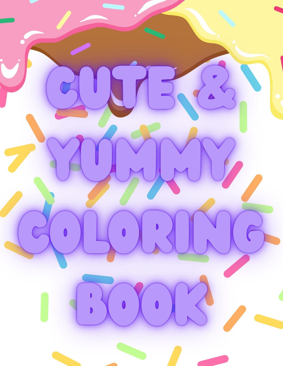 Cute and Yummy Kawaii Food Coloring Book | 28 Printable Dessert ...