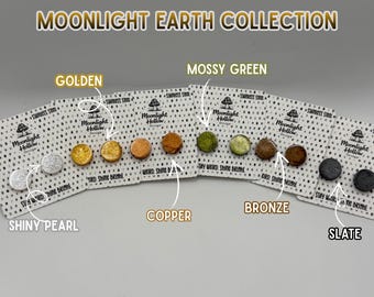 Pendientes de botón en tonos tierra / Pendientes de botón de resina neutros / Círculo, cuadrado, triángulo, estrella / Verde musgo, bronce, oro, cobre / Pendientes minimalistas