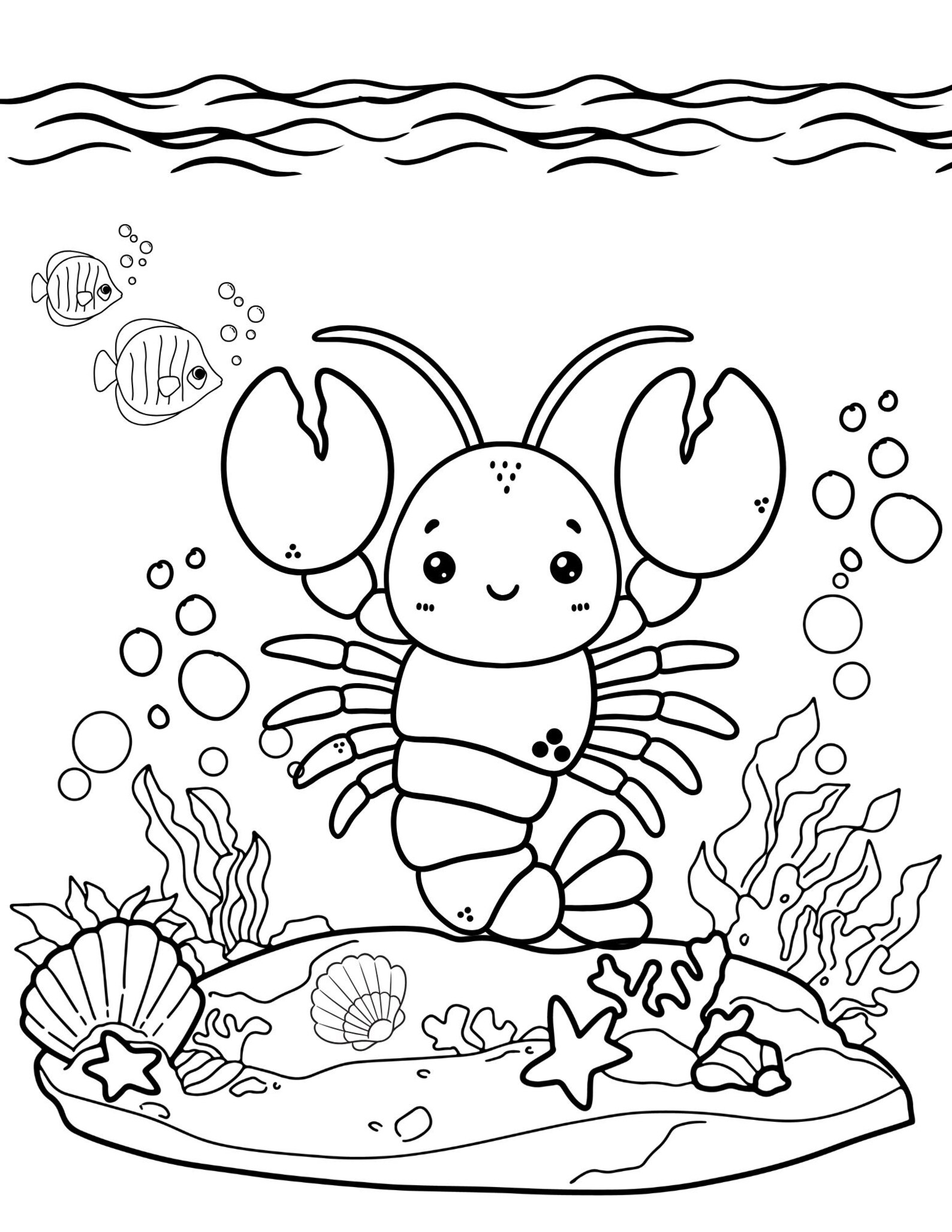 Ocean Coloring Book | 28 Printable Pages | Calming Sea Creatures &amp; Ocean Scenes | Digital ...