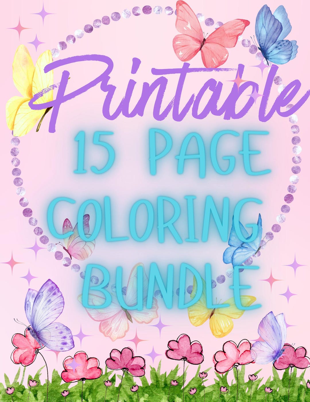 Spring and Garden Coloring Book Bundle | 15 Printable Pages | Flowers ...