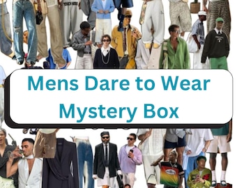 Mens Eccentric Unique Fashion Curated Box of Mystery  Clothing & Accessories