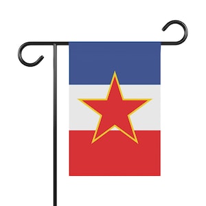 Yugoslavia Garden Banner with Retro Flag Design | Yugoslav Pride Outdoor Flag, Balkan Heritage Lawn Decor, Nostalgic Yugoslavia Yard Sign