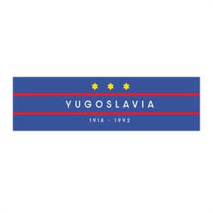 Yugoslavia Vintage Bumper Sticker with Retro Flag Design | Yugoslav Pride Vinyl Decal, Balkan Nostalgia Car Sticker, Yugoslavia Souvenir