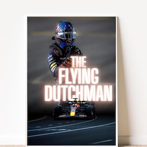 Max Verstappen F1 Poster – &quot;The Flying Dutchman&quot; Red Bull Racing Wall Art | A1–A4 Sizes | Formula 1 Gift