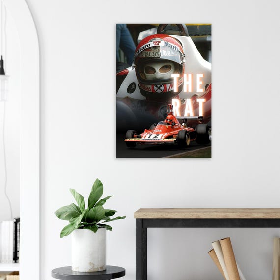ニキ・ラウダ フェラーリ F1 ポスター：「The Rat」 - F1 レーシング