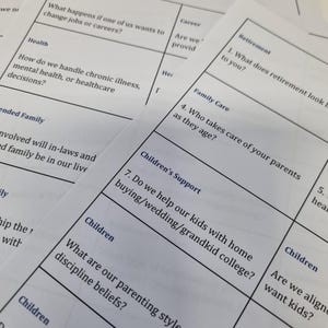 Beziehungsfragekarten zum Ausdrucken