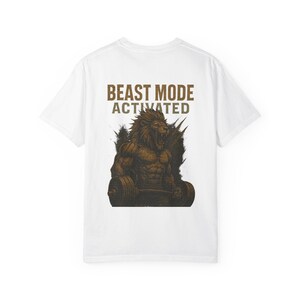 Camiseta unissex Beast Mode, vestuário fitness, camiseta de academia, roupa de treino, presente motivacional, roupa esportiva