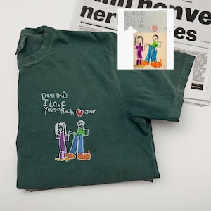 Custom Embroidered Kids Drawing Shirt, Comfort Color ® Kids Drawing Sweatshirt, Drawing Shirt, Kid Art Shirt, Gift for Dad Christ