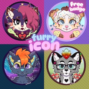 Furry Art, Commission Furry Icon, Furry Avatar, Furry Commission, Fursona Commission, Anthro Character, PFP, Chibi Custom, Headshot Icon