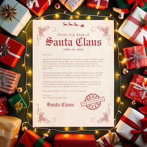 Carta do Papai Noel Personalizada Modelo Personalizado Imprimível Editar Do Polo Norte Imprimível Digital Download