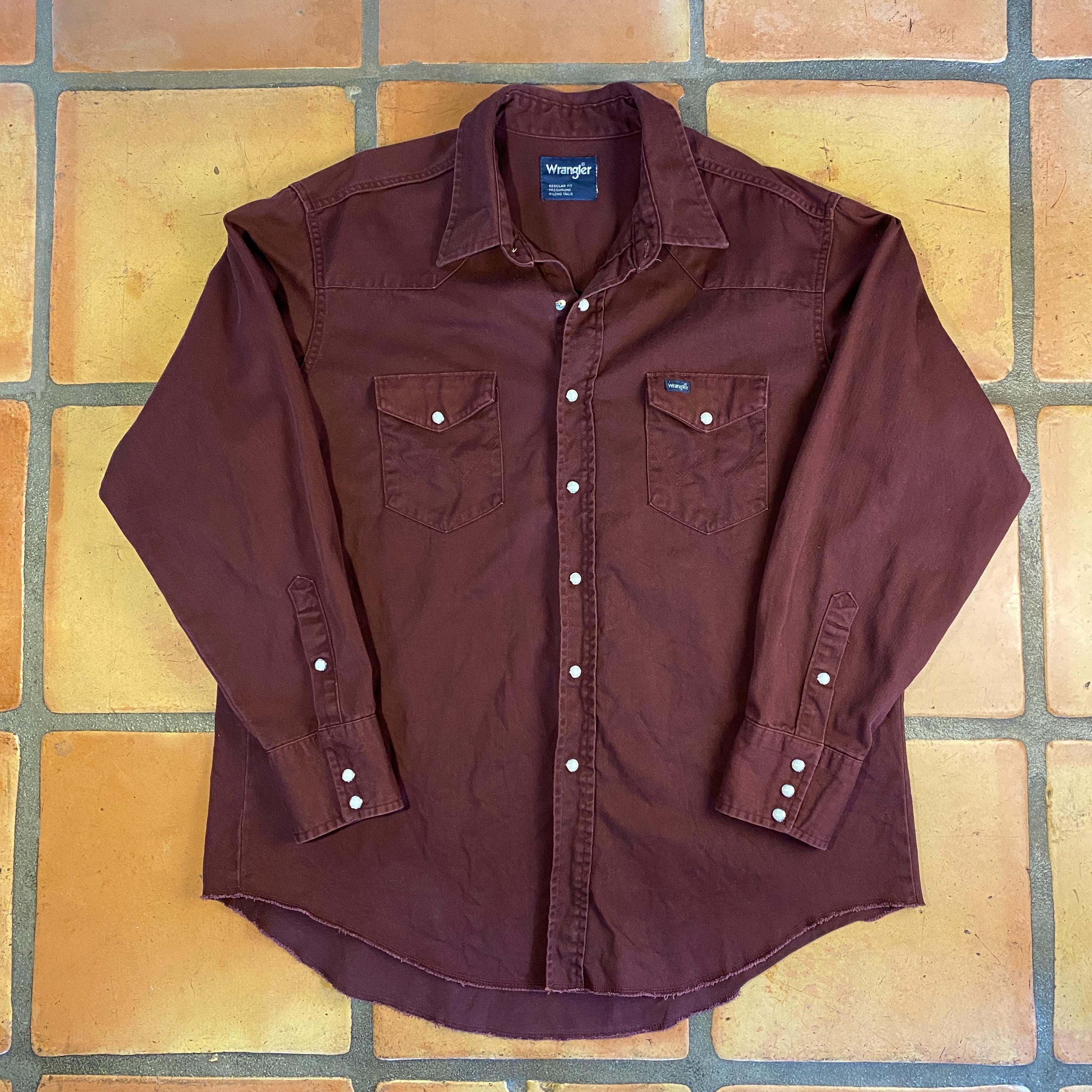 Chemise Western Wrangler Homme 2XL Flanelle Rouge à Snaps - Années 2000