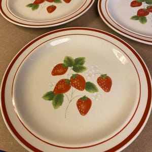 Vintage Strawberry Dinner Plates - Etsy