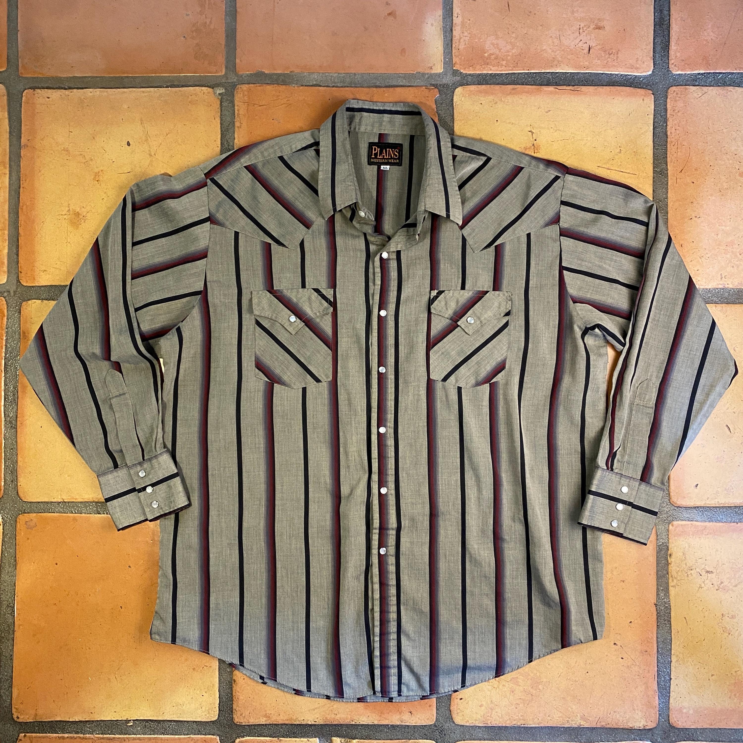 K*i様 RRL EMBROIDERY STRIPED WESTERN SNAP Classic Western Snap Shirt | Stetson