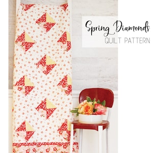 Spring Diamonds Quilt PDF Pattern DOWNLOAD