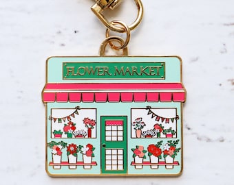 Flower Market Enamel Charm
