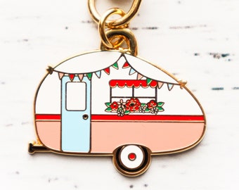 Retro Camper Enamel Charm