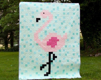 Fabulous Flamingo Quilt PDF Pattern DOWNLOAD